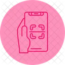 Escaner Mano Sosteniendo El Telefono Escanear Icono