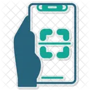 Escaner Mano Sosteniendo El Telefono Escanear Icono