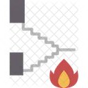 Escape Stair Fire Icon