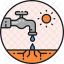 Escasez De Agua Cinta De Agua Agua Icono