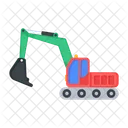 Escavadeira Veiculo De Construcao Transporte De Construcao Ícone