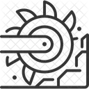 Escavadeira de roda de caçamba  Ícone