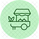Escena Del Mercado De Agricultores Agricultor Mercado Icono
