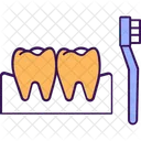 Escova De Dentes Escova De Dentes Limpeza Ícone