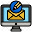 Escrevendo e-mail  Ícone