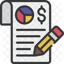 Escrever Documento Financeiro Escrever Escrever Ícone