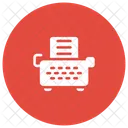 Escribir A Maquina Teclado Texto Icono