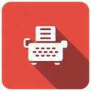 Escribir A Maquina Teclado Texto Icono