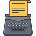 Maquina De Escribir Escritor Prueba Icono
