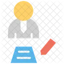 Escribir Empresario Sigma De Contrato Icono