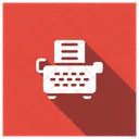 Escribir A Maquina Teclado Texto Icono
