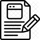 Escrever Conteudo Escrever Blog Escrever Icon