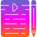 Escrita De Roteiro Editar Roteiro Ícone
