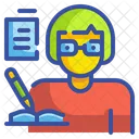 Escritor Escritor Livro Ícone