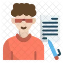 Escritor Blogueiro Avatar Ícone