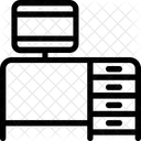Escritorio Monitor Mesa Icono