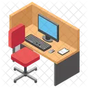 Escritorio Para Computadora Mesa Para Computadora Mesa Para Empleados Icono