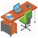 Escritorio Para Computadora Mesa Para Computadora Mesa Para Empleados Icono