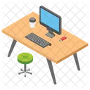 Escritorio Para Computadora Mesa Para Computadora Mesa Para Empleados Icono