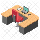 Escritorio Para Computadora Mesa Para Computadora Mesa Para Empleados Icono