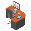 Escritorio Para Computadora Mesa Para Computadora Mesa Para Empleados Icono