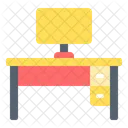 Escritorio De Oficina Espacio De Trabajo Computadora Icon