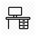 Escritorio De Computadora Mesa De Computadora Mesa Icono