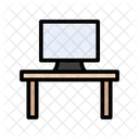 Mesa Escritorio Lcd Icono