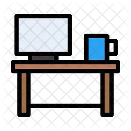 Escritorio de computadora  Icono