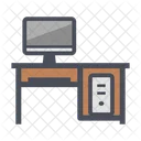 Escritorio Para Computadora Mesa Para Computadora Escritorio De Trabajo Icono