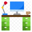 Escritorio De Computadora Escritorio Mesa De Computadora Icono