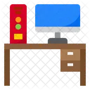 Escritorio De Computadora Escritorio Mesa De Computadora Icono