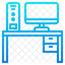 Escritorio De Computadora Escritorio Mesa De Computadora Icono