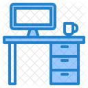 Escritorio De Computadora Escritorio Mesa De Computadora Icono
