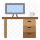 Escritorio De Computadora Escritorio Mesa De Computadora Icono