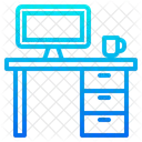 Escritorio De Computadora Escritorio Mesa De Computadora Icono