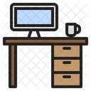Escritorio De Computadora Escritorio Mesa De Computadora Icono