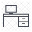 Escritorio Para Computadora Mesa Para Computadora Escritorio De Trabajo Icon
