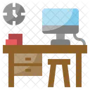 Escritorio De Computadora Mesa De Trabajo Escritorio De Oficina Icono