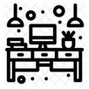 Escritorio de computadora  Icon