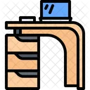 Escritorio De Computadora Mesa Computadora Portatil Icono