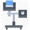 Escritorio De Computadora Mesa Computadora Portatil Icono