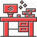 Escritorio De Computadora Mesa De Oficina Mesa De Trabajo Icono