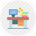 Escritorio De Computadora Mesa De Oficina Mesa De Trabajo Icono