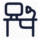 Escritorio De Computadora Escritorio Mesa De Computadora Icono