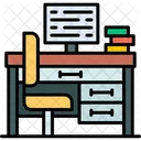 Escritorio De Oficina Computadora Escritorio Icono