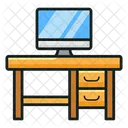 Escritorio De Trabajo Mesa De Computadora Escritorio De Computadora Icon
