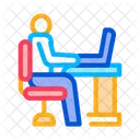 Hombre Trabajando Oficina Icon