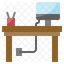 Escritorio De Oficina Mesa De Trabajo Escritorio De Computadora Icon