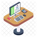 Escritorio de computadora  Icono